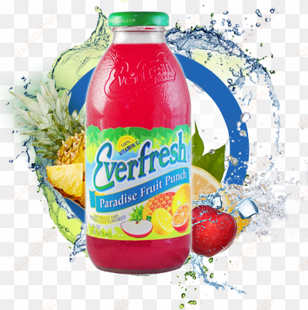 100% juice paradise fruit punch - everfresh lemonade, 10% juice 16fl oz