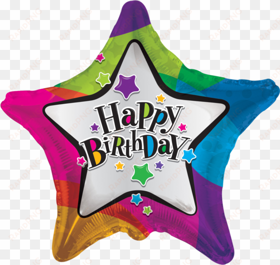 18 birthday stars balloons all american balloons - birthday stars 46cm mylar balloon 5 pack