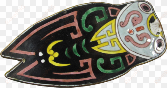 1920s brass & enamel art deco cicada pill box with - illustration