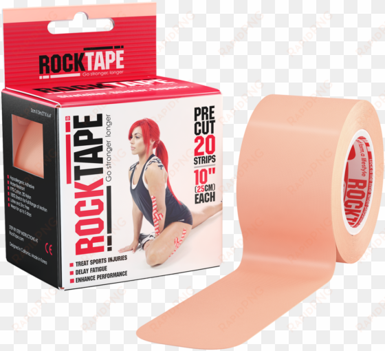 2" beige rocktape pre-cut - rocktape kinesiology tape, blue