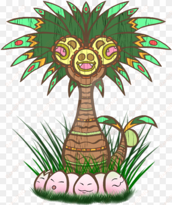 28 collection of alolan exeggutor drawing - pokemon tiki