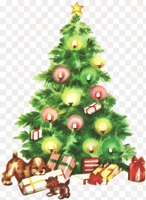 28 collection of vintage christmas tree clipart - vintage christmas tree clip art