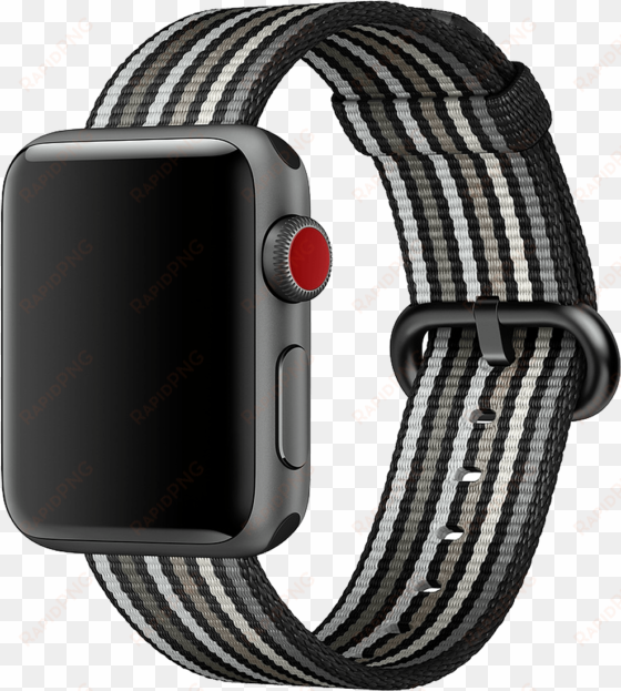 38mm black stripe woven nylon - apple 38mm woven nylon band watch strap
