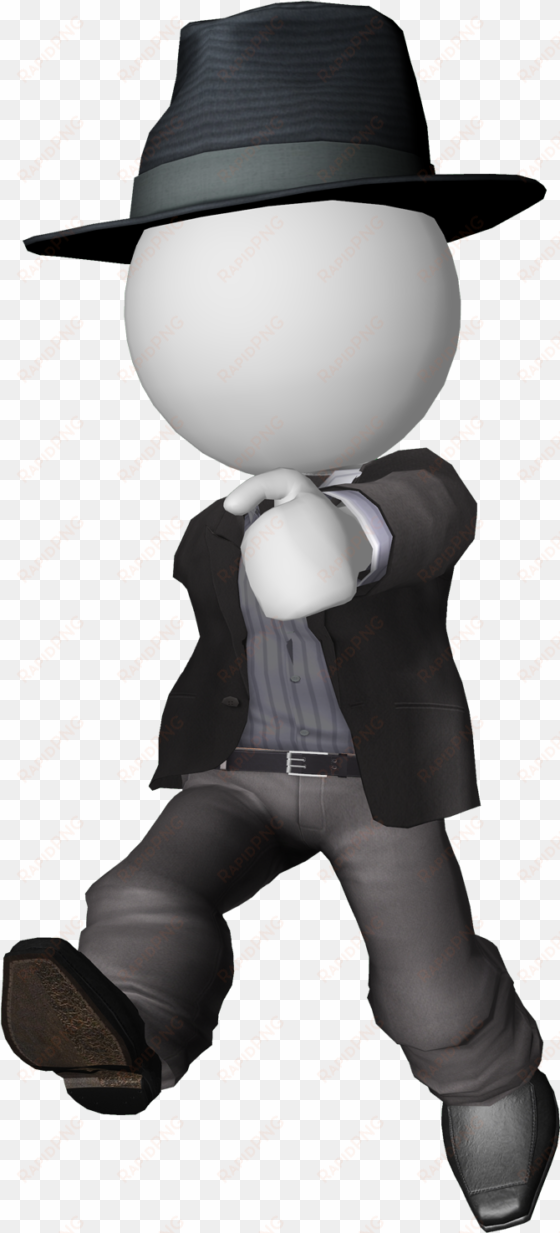 3d white man png