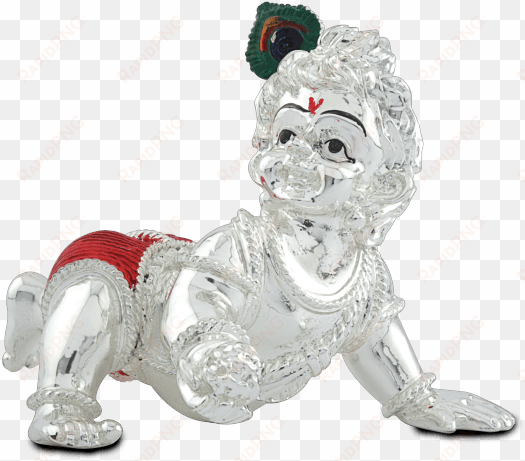 4 - pure silver laddu gopal