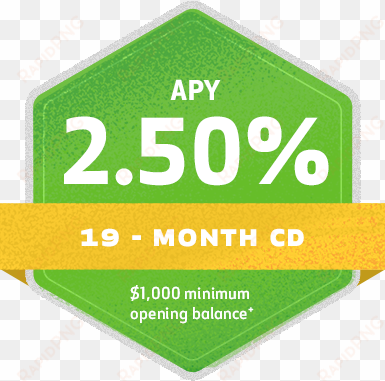 50% apy on 19 month cd with $1,000 minimum deposit - huntington bank