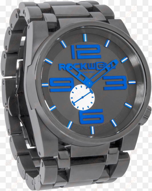 50mm - rockwell time 50mm gunmetal case/blue dial mens watch