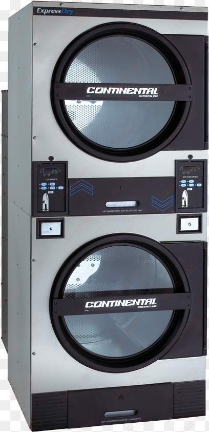 60 pound capacity stack coin dryer - continental dryers