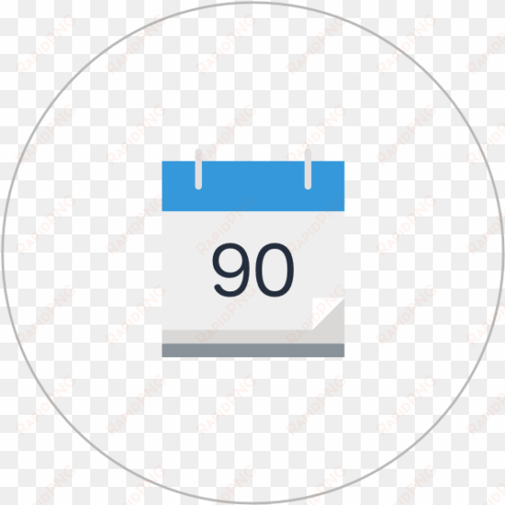 90 day icon - calendar