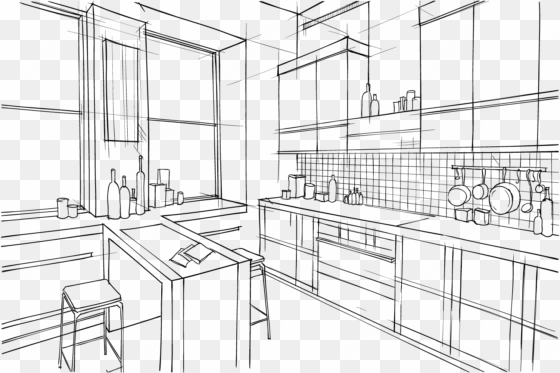 a premium cookware set with plenty of task-specific - technical drawing