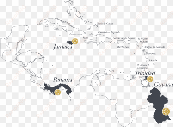 a rare collection of vintage rums - map