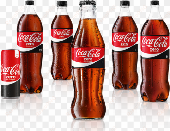 a selection of coca-cola zero bottles and cans - coca cola