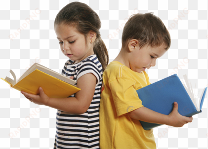 about image - children reading book