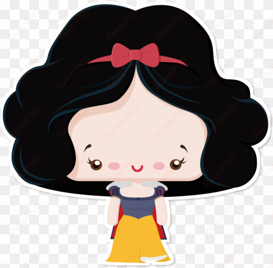 adesivo branca de neve baby princess de mathna - branca de neve baby