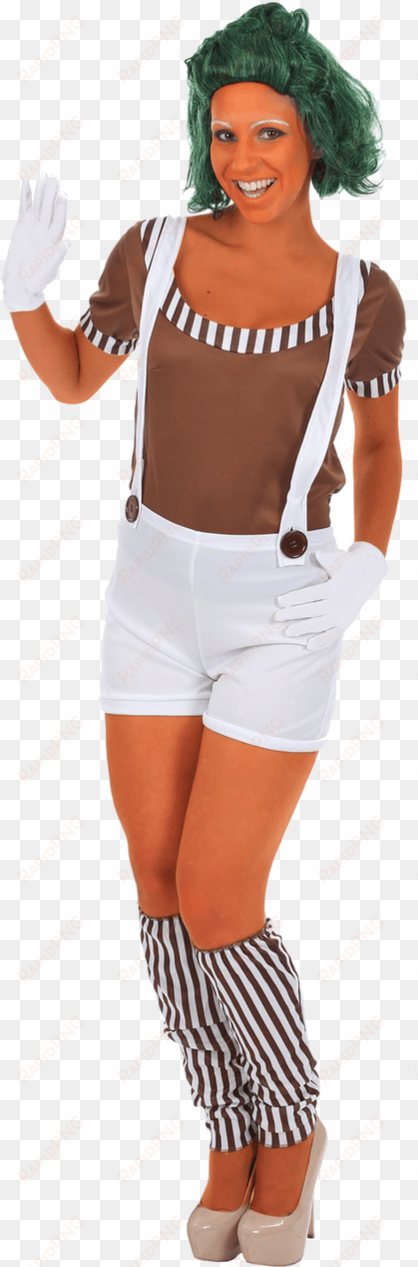 adult women's oompa loompa costume - oompa loompa adult costume