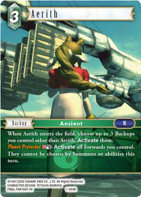 aerith - final fantasy trading card game english cards