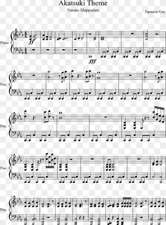 akatsuki theme sheet music composed by japanese guy - little happiness piano sheet