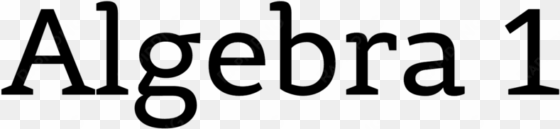algebra 1 logo black