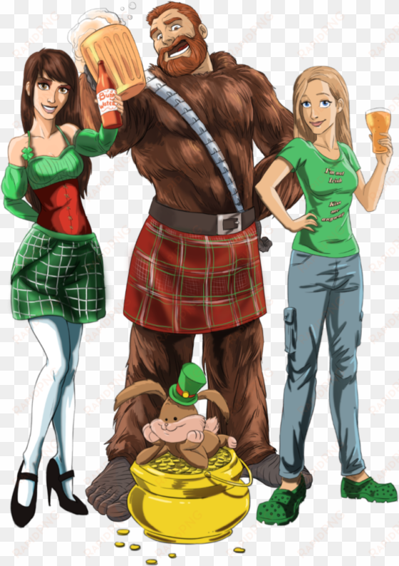 alissa bunny wookiee stuffed toy st patrick's day - aprovechado el
