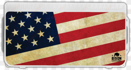 american flag lid graphic - bison coolers
