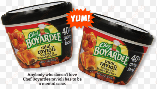 and i'm getting ready to nuke a teeny can of chef boyardee - chef boyardee mini beef ravioli, 14.25-ounce microwavable