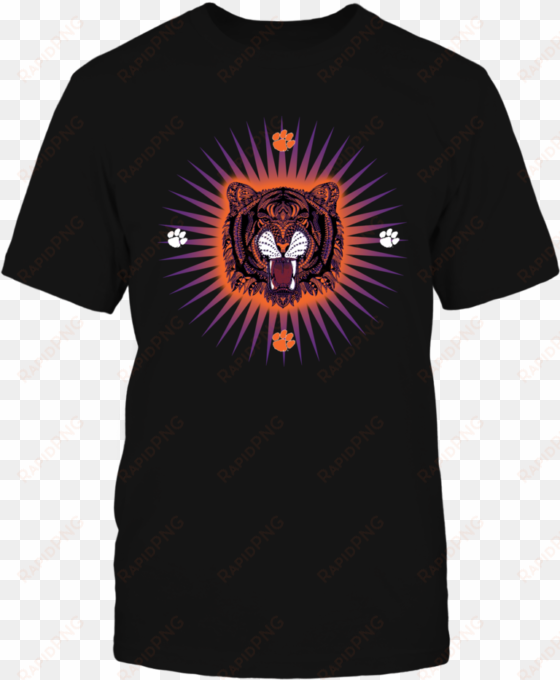 angry tiger t-shirt, clemson tigers official apparel - hurricane heart