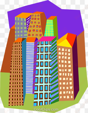 apartment buildings royalty free vector clip art illustration - embouteillage paris