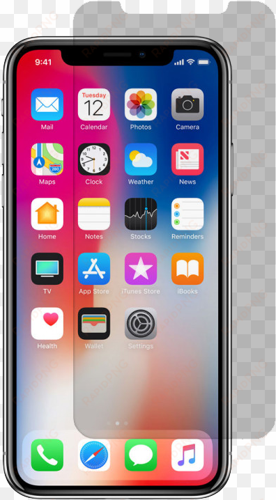 apple iphone x/xs tempered glass screen protector - tech21 pure cover for iphone x - clear