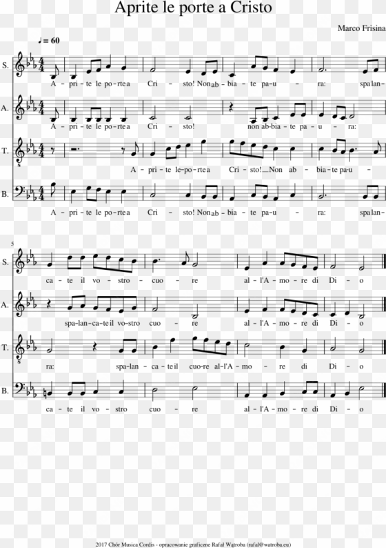 aprite le porte a cristo sheet music composed by marco - aprite le porte a cristo spartito