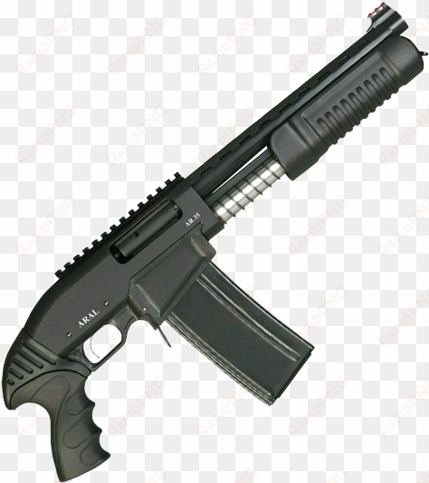 aral ar-35 pump action vertical magazine shotgun - ranged weapon