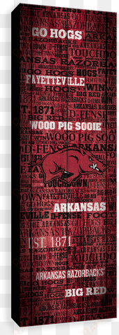 arkansas razorbacks typography on wood - eye shadow