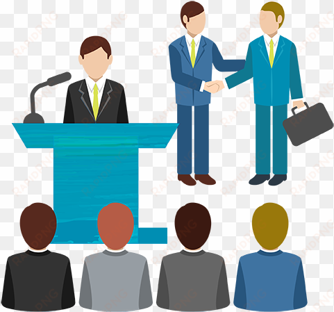 asiste a encuentros de negocios - business consultant vector