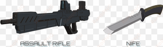 assault rifle-knife - shirogane no ishi argevollen seiran