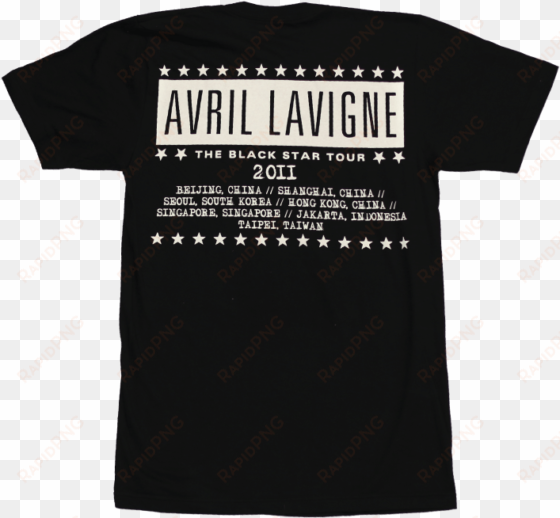 avril lavigne the black star tour 2011 t-shirt back - let the trap say amen