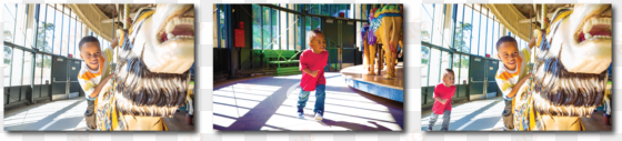<b> </b> separate images, with two children playing - toddler