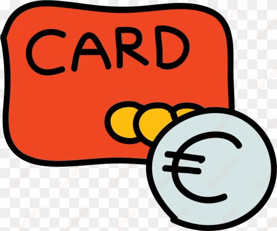 bank card euro icon - portable network graphics
