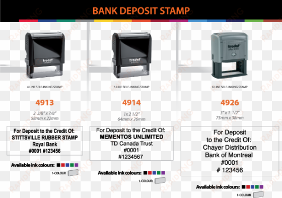 bank deposit stamps - fragile office self-inking office rubber stamp (blue)
