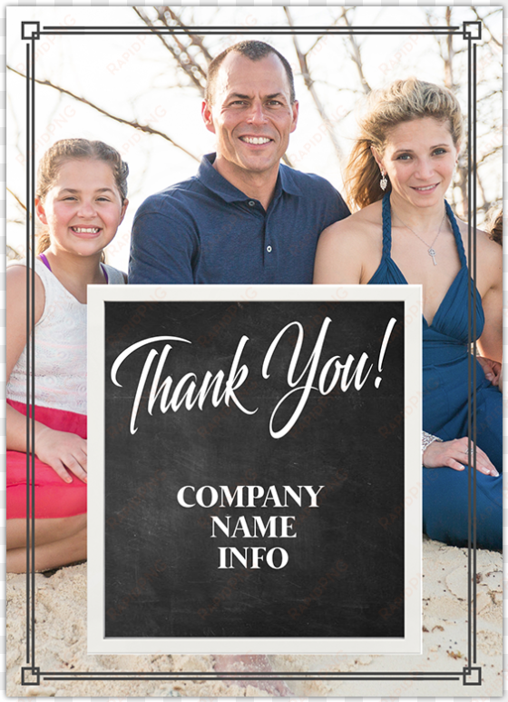 baron thank you card - calligraphy