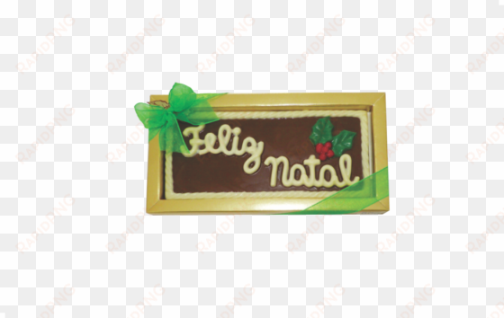 barra luxo feliz natal - chocolate