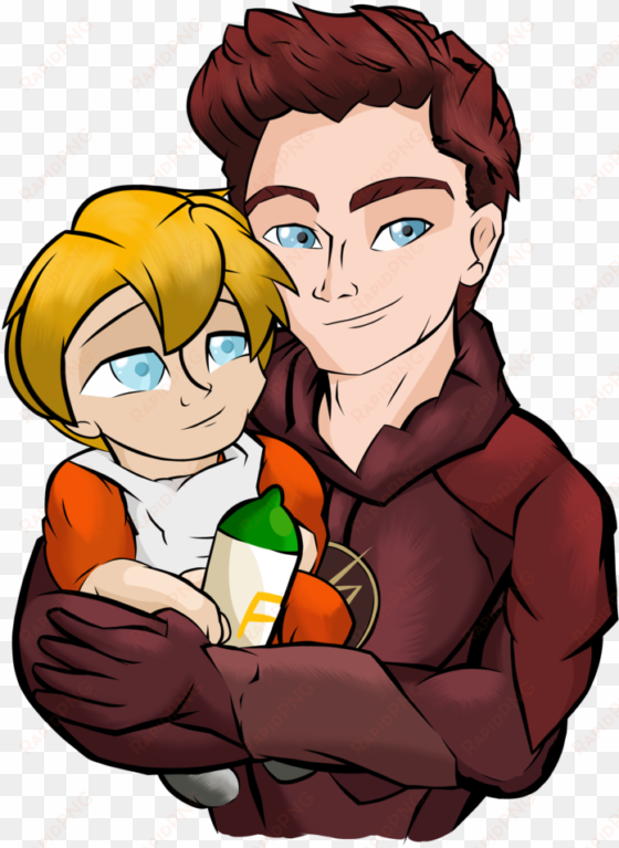 barry allen / the flash / grant gustin and his baby - cartoon