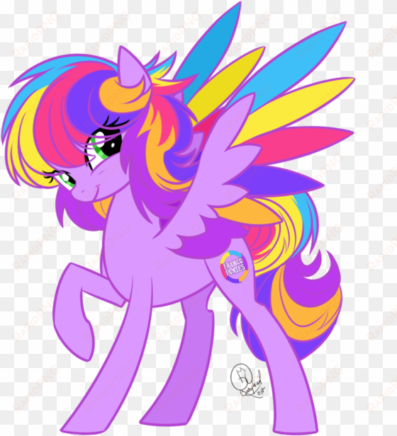 basykail, colored wings, female, mare, multicolored - pony