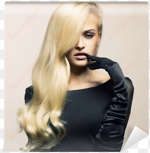 beautiful lady with magnificent hair wall mural • pixers® - s-noilite 23 straight bleach blonde full head clip