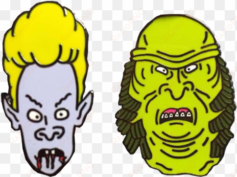 beavis and butthead monster dudes pin set - beavis and butt-head