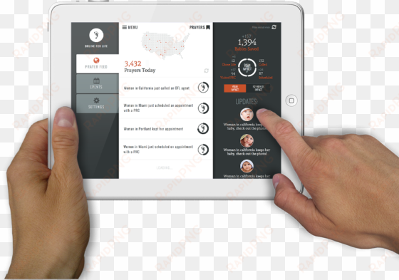 ben woodard - ipad in two hand png