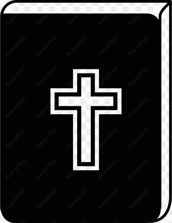 bible with cross sign in front svg png icon free download - signo de la biblia