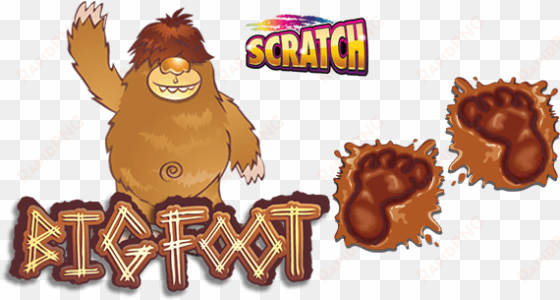 big foot scratch - illustration