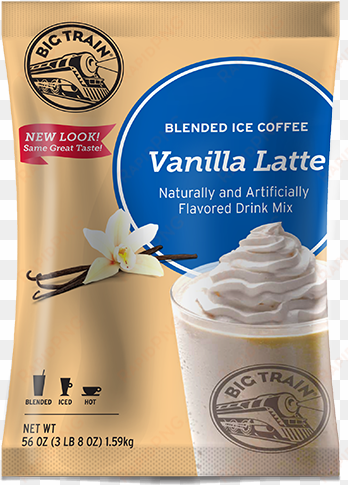 big train vanilla latte blended ice coffee mix - ice coffee powder mix