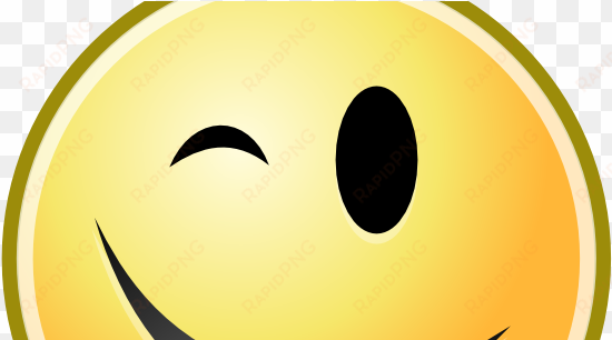 big wink smiley with friendly gesture - symbol