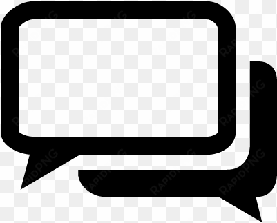 black and white chat bubbles vector - white chat icon png