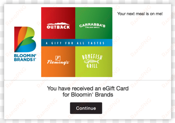 bloomin redemption - bloomin' brands restaurants gift card (outback steakhouse